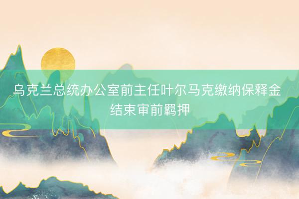 乌克兰总统办公室前主任叶尔马克缴纳保释金 结束审前羁押