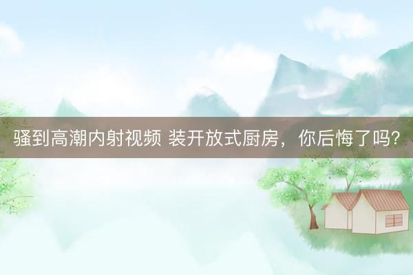 骚到高潮内射视频 装开放式厨房，你后悔了吗？