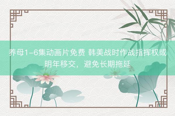 养母1-6集动画片免费 韩美战时作战指挥权或明年移交，避免长期拖延