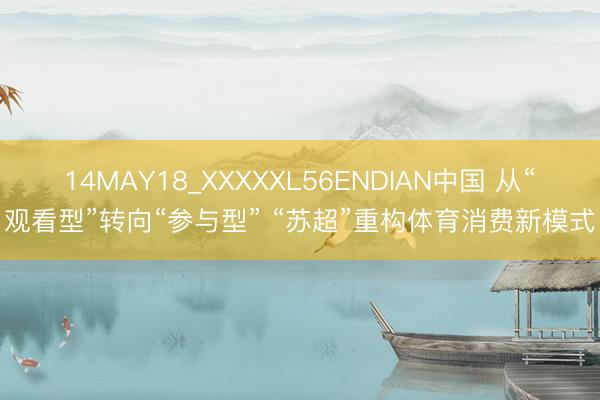 14MAY18_XXXXXL56ENDIAN中国 从“观看型”转向“参与型” “苏超”重构体育消费新模式