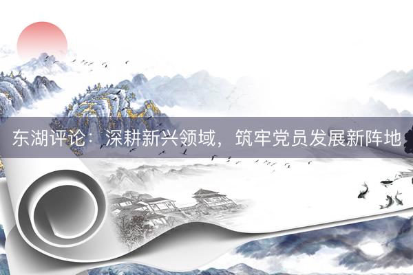 东湖评论：深耕新兴领域，筑牢党员发展新阵地