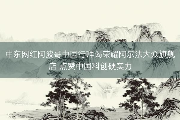 中东网红阿波哥中国行拜谒荣耀阿尔法大众旗舰店 点赞中国科创硬实力