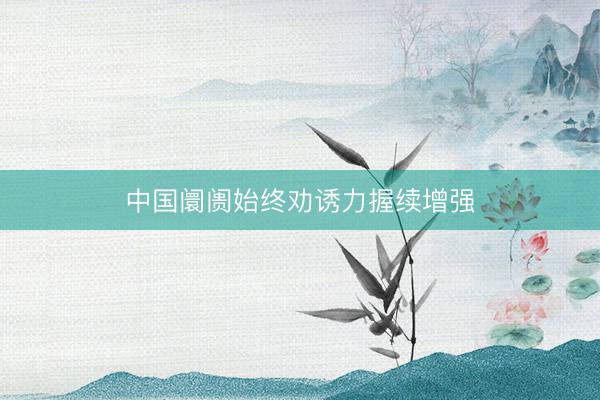 中国阛阓始终劝诱力握续增强