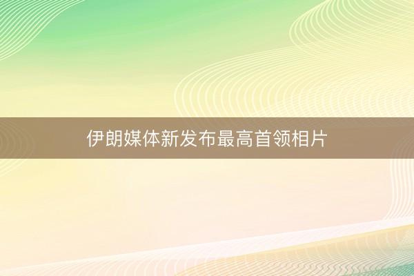 伊朗媒体新发布最高首领相片