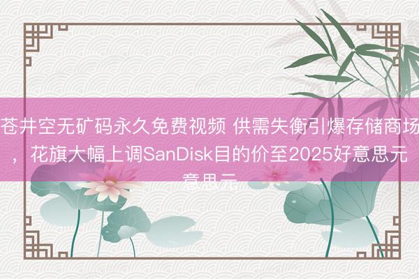 苍井空无矿码永久免费视频 供需失衡引爆存储商场，花旗大幅上调SanDisk目的价至2025好意思元