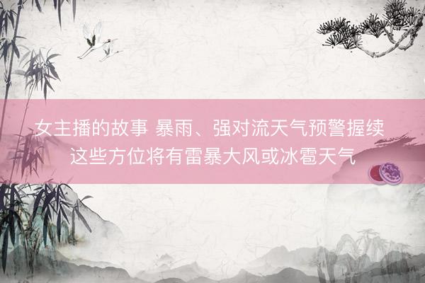 女主播的故事 暴雨、强对流天气预警握续 这些方位将有雷暴大风或冰雹天气