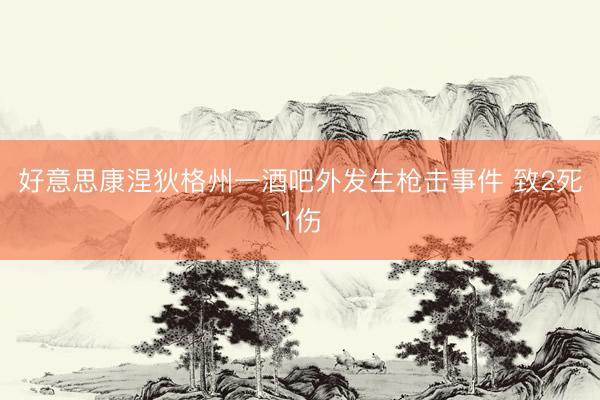 好意思康涅狄格州一酒吧外发生枪击事件 致2死1伤